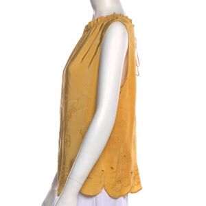 Chloe Silk Charmeuse Floral Embroidered tank top ASO See by Chloe